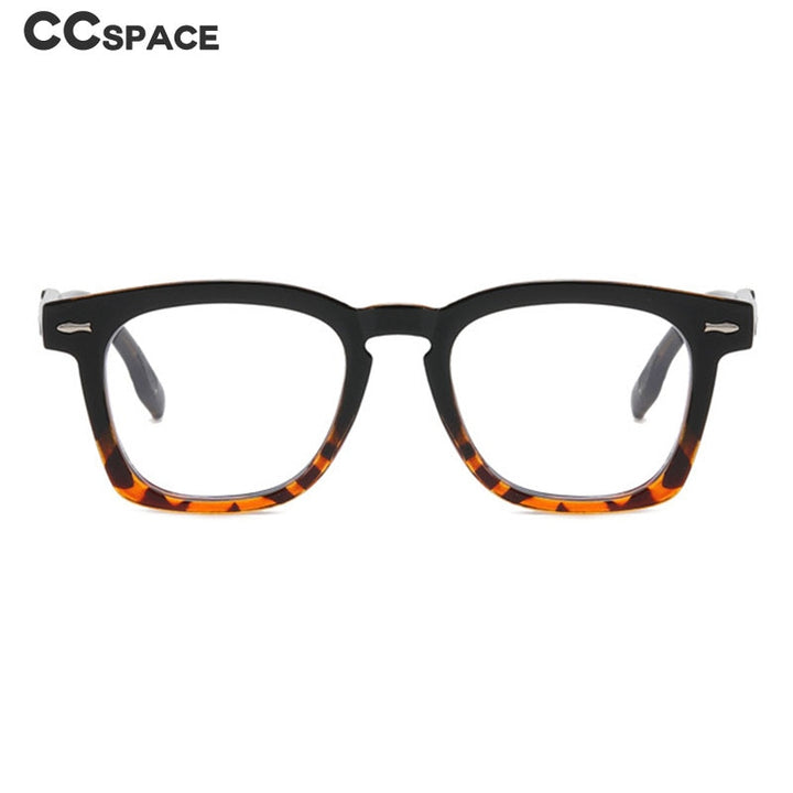CCspace Unisex Full Rim Square Acetate Eyeglasses 55547 Full Rim CCspace