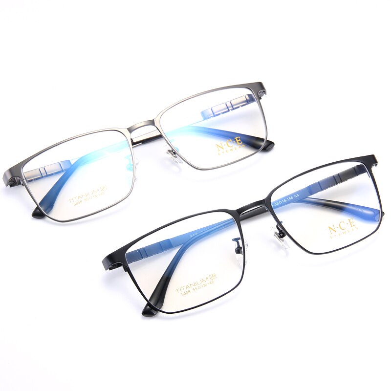 Reven Jate Men's Full Rim Square Titanium Eyeglasses 5009 Full Rim Reven Jate   