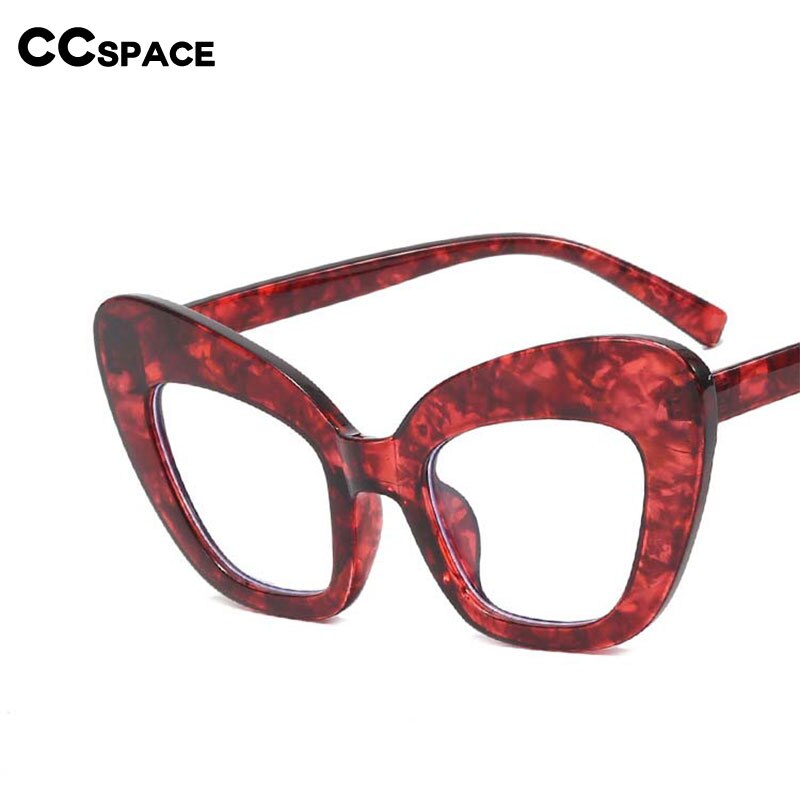 CCspace Women's Full Rim Oversized Cat Eye Acetate Frame Eyeglasses 54531 Full Rim CCspace