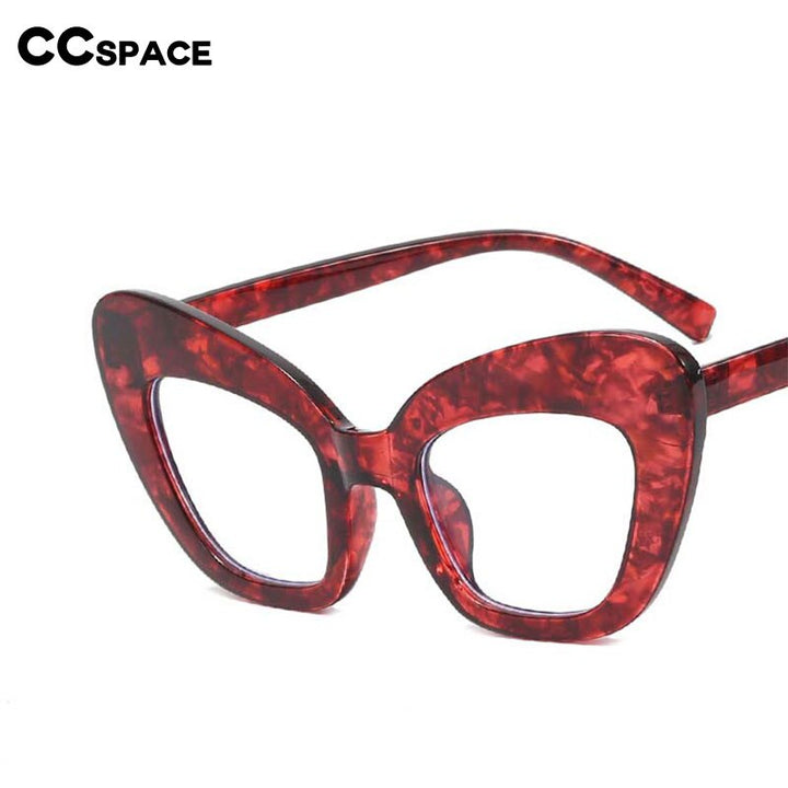 CCspace Women's Full Rim Oversized Cat Eye Acetate Frame Eyeglasses 54531 Full Rim CCspace