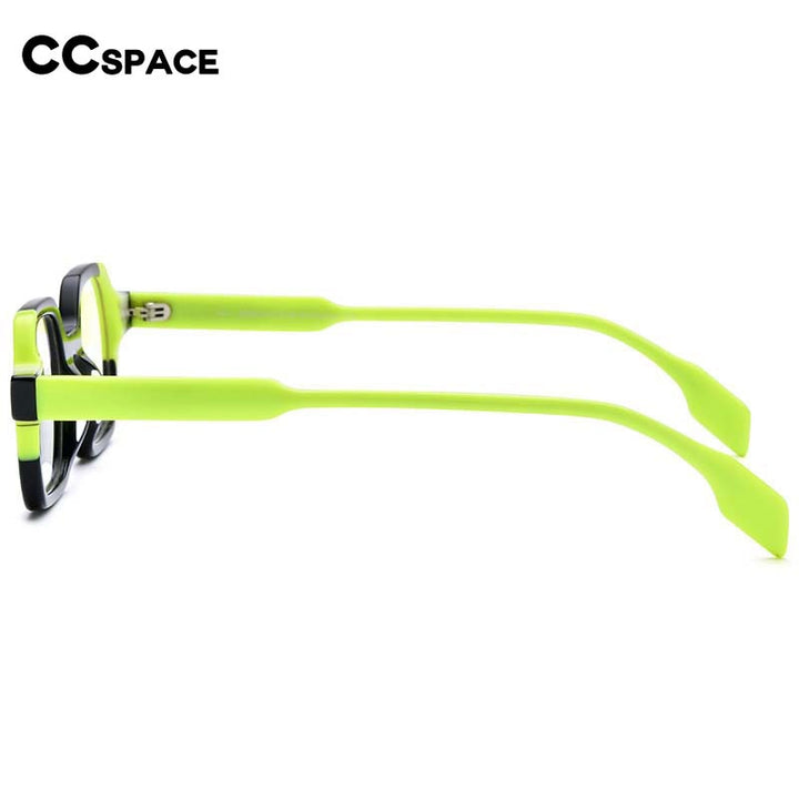 CCspace Unisex Full Rim Irregular Square Acetate Eyeglasses 54706 Full Rim CCspace