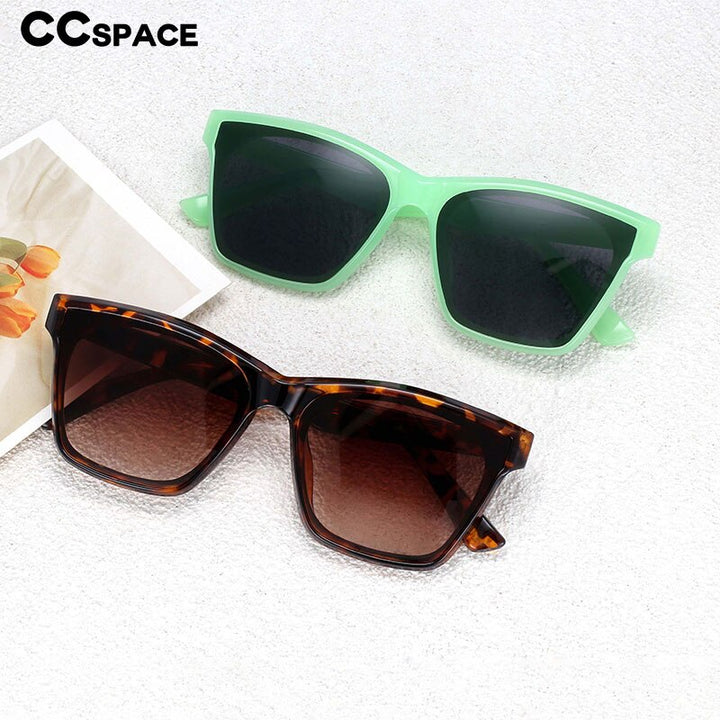 CCspace Women's Full Rim Square Acetate Frame Sunglasses 53257 Sunglasses CCspace Sunglasses
