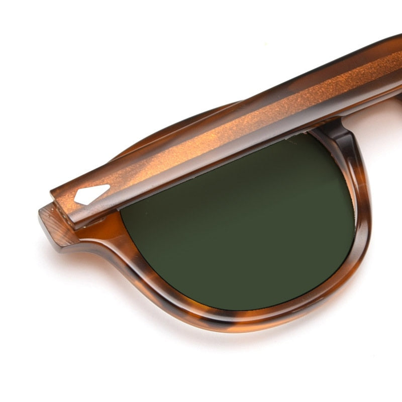 Yujo Unisex Full Rim Round Acetate UV400 Polarized Sunglasses 21021 Sunglasses Yujo