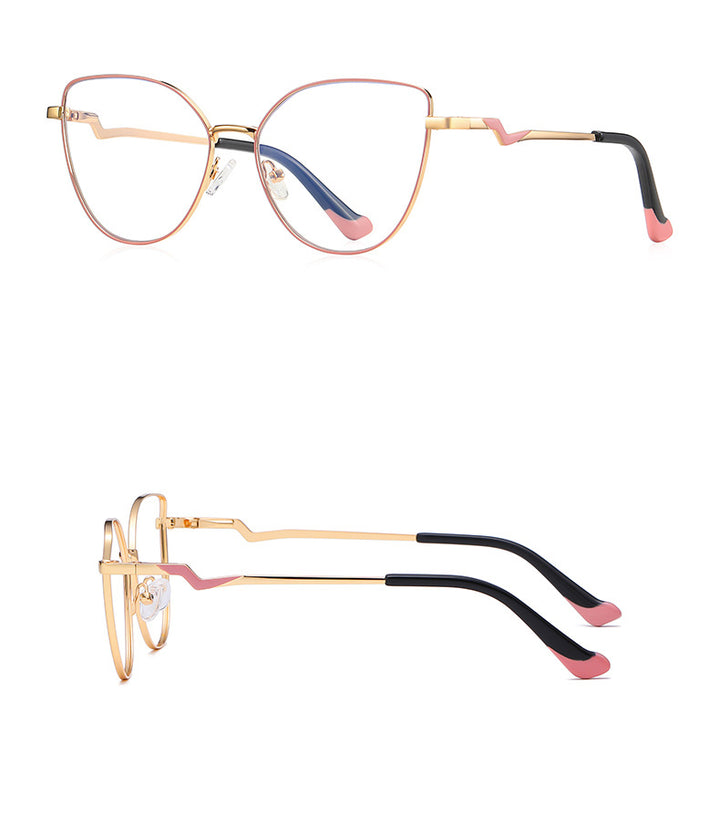 Hotony Unisex Full Rim Cat Eye Alloy Frame Eyeglasses 3043 Full Rim Hotony