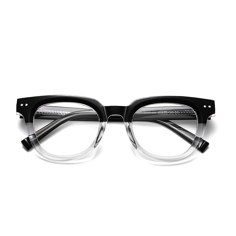 Reven Jate Unisex Full Rim Square Oval Tr 90 Acetate Alloy Eyeglasses 2120 Full Rim Reven Jate