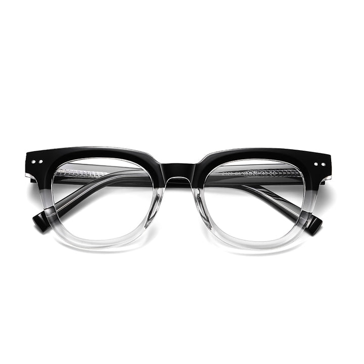 Reven Jate Unisex Full Rim Square Oval Tr 90 Acetate Alloy Eyeglasses 2120 Full Rim Reven Jate