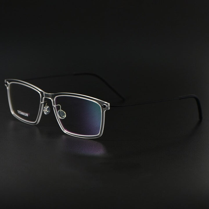 Yimaruili Unisex Full Rim Square Nylon Titanium Screwless Eyeglasses 6544ND Full Rim Yimaruili Eyeglasses Transparent