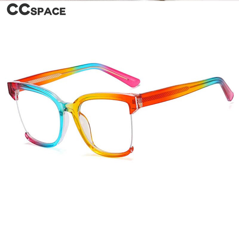 CCspace Women's Semi Rim Square Tr 90 Eyeglasses 54628 Semi Rim CCspace