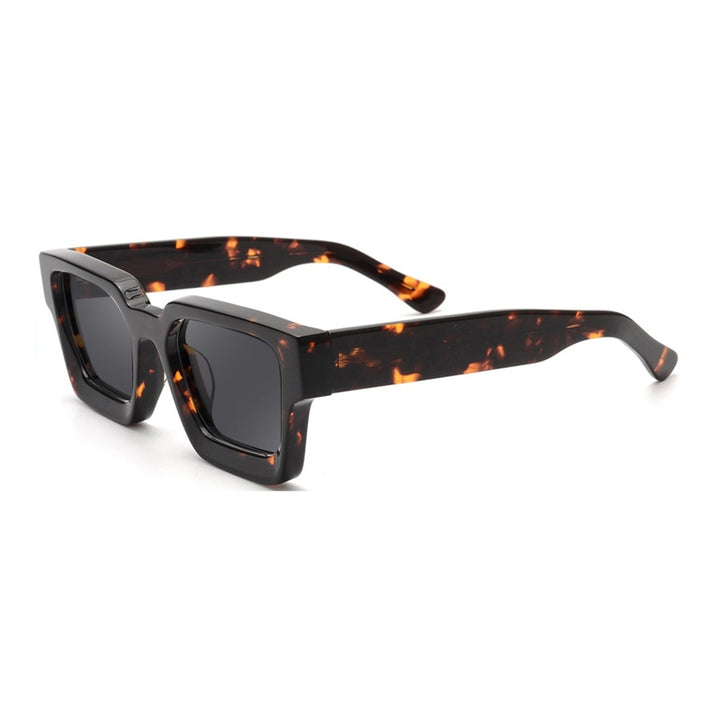 Gatenac Women's Full Rim Rectangle Acetate Frame Polarized Sunglasses Tyj66 Sunglasses Gatenac Tortoise
