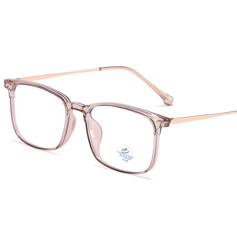 Reven Jate Unisex Full Rim Square Tr 90 Eyeglasses 81250 Full Rim Reven Jate brown