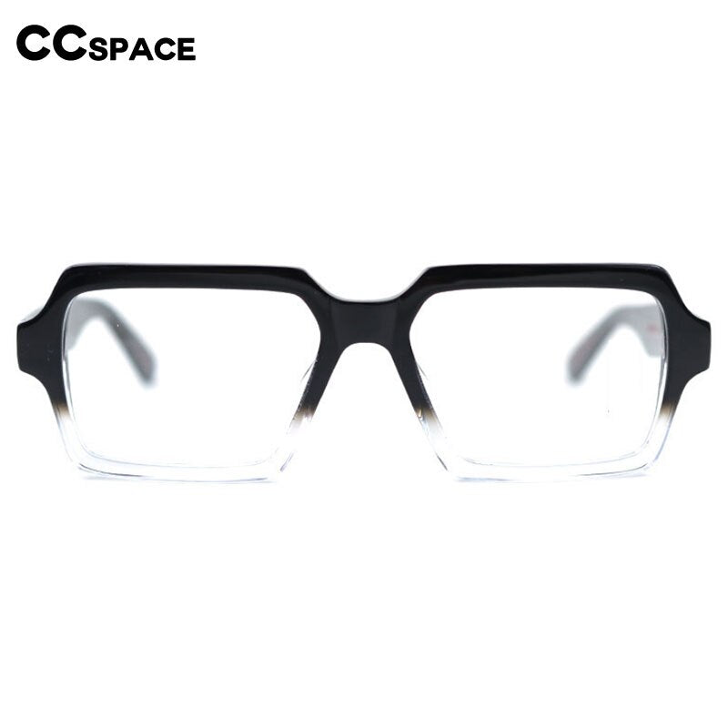 CCspace Unisex Full Rim Square Acetate Eyeglasses 54726 Full Rim CCspace