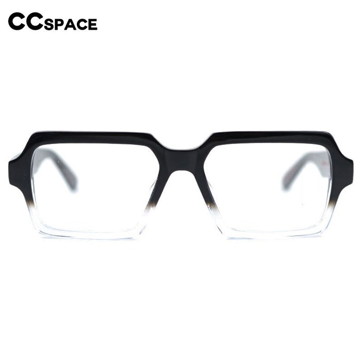 CCspace Unisex Full Rim Square Acetate Eyeglasses 54726 Full Rim CCspace