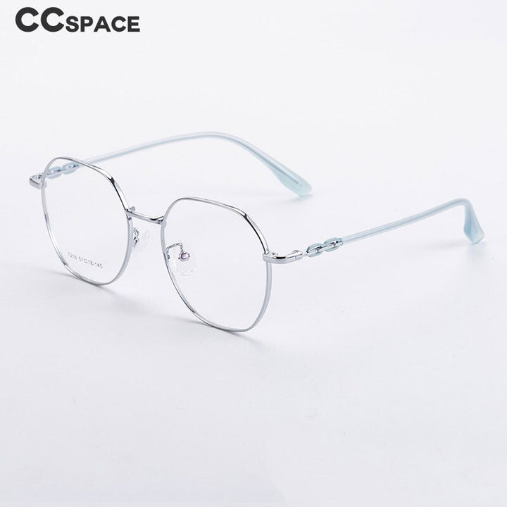 CCspace Unisex Full Rim Polygon Alloy Eyeglasses 55714 Full Rim CCspace