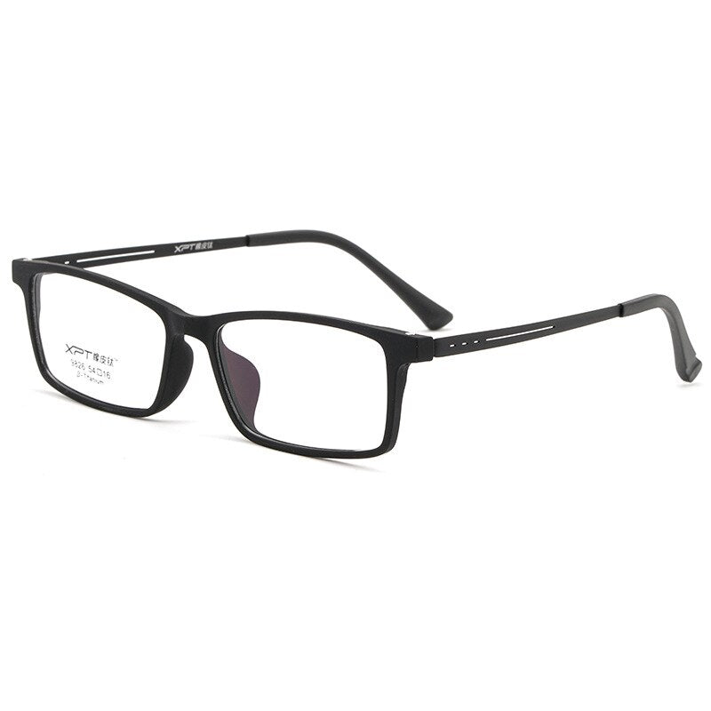 Zirosat Unisex Full Rim Square Tr 90 Titanium Eyeglasses 9826 Full Rim Zirosat black