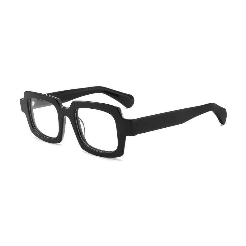 CCspace Unisex Full Rim Square Acetate Eyeglasses 54907 Full Rim CCspace Black China