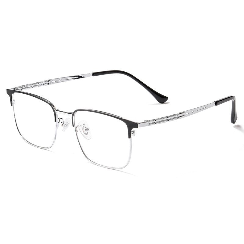 Handoer Men's Full Rim Square Titanium Alloy Eyeglasses 3827j Full Rim Handoer C1  