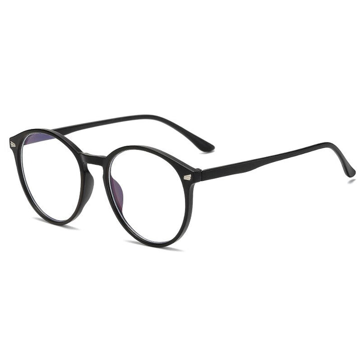Yimaruili Unisex Full Rim Round Tr 90 Eyeglasses TR90 6009 Reading Glasses Yimaruili Eyeglasses China Black -0.50