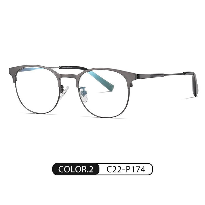 Bclear Unisex Full Rim Round Square Tr 90 Titanium Eyeglasses Wdpt906 Full Rim Bclear C 2