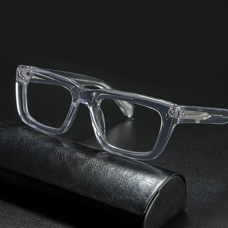 Gatenac Unisex Full Rim Square Acetate Frame Eyeglasses Gxyj776 Full Rim Gatenac Transparent
