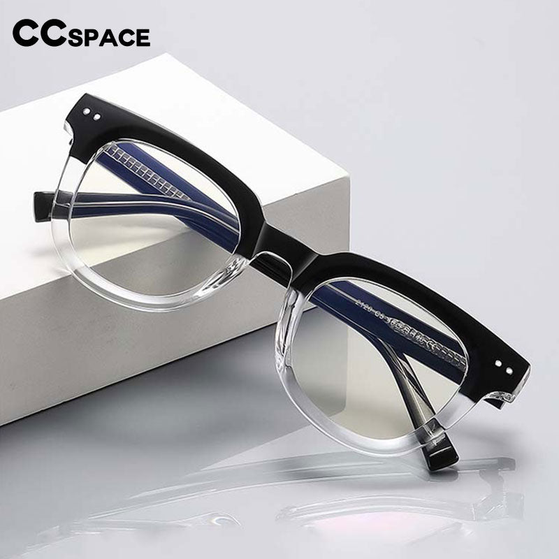 CCSpace Unisex Full Rim Square Tr 90 Titanium Frame Eyeglasses 54560 Full Rim CCspace