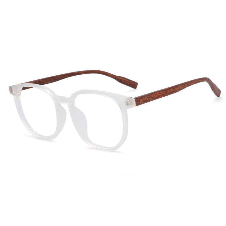 CCspace Unisex Full Rim Oversized Square Cat Eye Tr 90 Titanium Frame Eyeglasses 53976 Full Rim CCspace China Clear