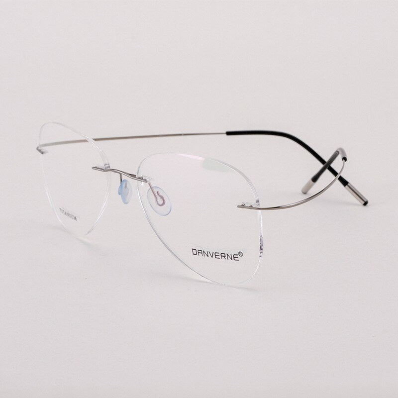 Bclear Unisex Customized Rimless Oval Titanium Alloy Eyeglasses My20002 Rimless Bclear
