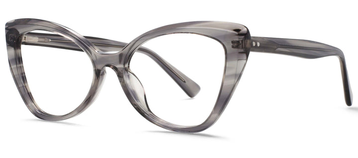 CCspace Women's Full Rim Square Cat Eye Acetate Eyeglasses 55032 Full Rim CCspace Gray China