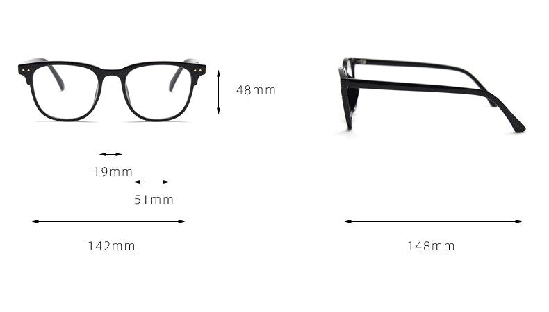 CCspace Unisex Full Rim Big Square Tr 90 Titanium Eyeglasses 55804 Full Rim CCspace