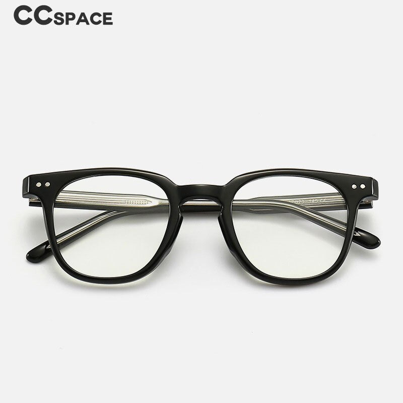 CCspace Unisex Full Rim Square Tr 90 Titanium Eyeglasses 55917 Full Rim CCspace