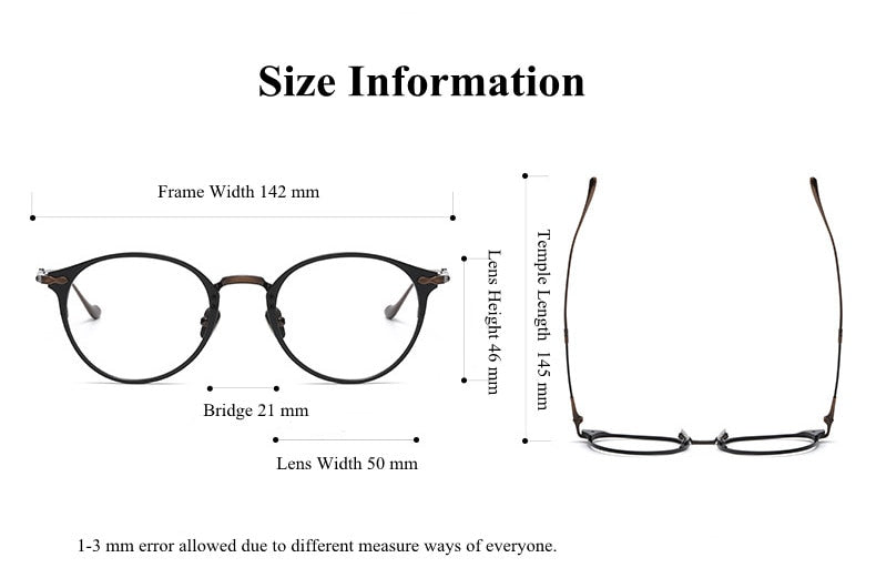 Chashma Ottica Unisex Full Rim Round Titanium Eyeglasses 3112 Full Rim Chashma Ottica