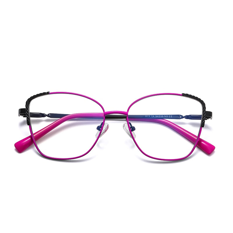 Gmei Women's Full Rim Alloy Polygonal Cat Eye Frame Eyeglasses Full Rim Gmei Optical