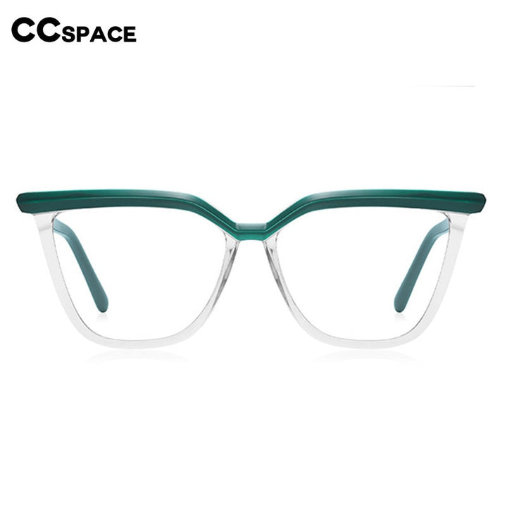 CCspace Unisex Full Rim Square Cat Eye Tr 90 Titanium Eyeglasses 54423 Full Rim CCspace