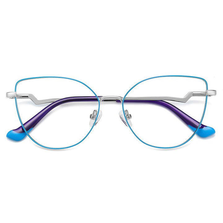 Hotony Unisex Full Rim Cat Eye Alloy Frame Eyeglasses 3043 Full Rim Hotony C2