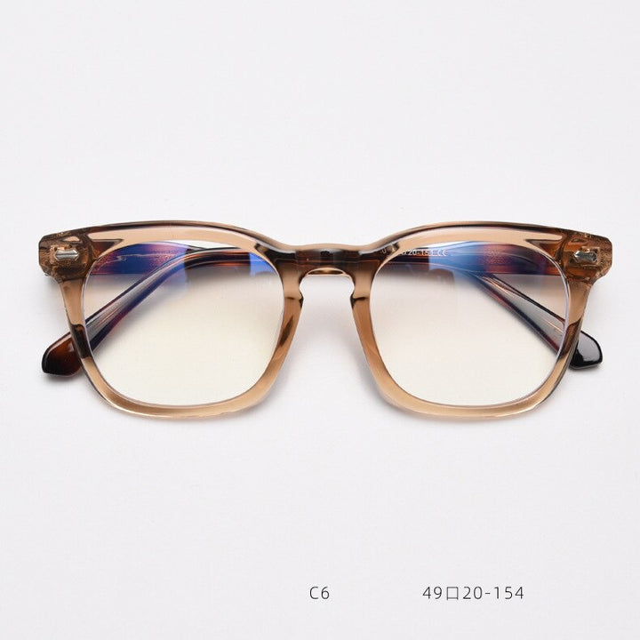 CCspace Unisex Full Rim Square Cat Eye Tr 90 Acetate Eyeglasses 55801 Full Rim CCspace TeaLeopard China