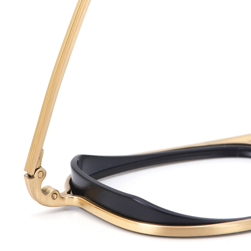 Muzz Unisex Full Rim Square Titanium Frame/Inner Ring Eyeglasses Dlx118 Full Rim Muzz