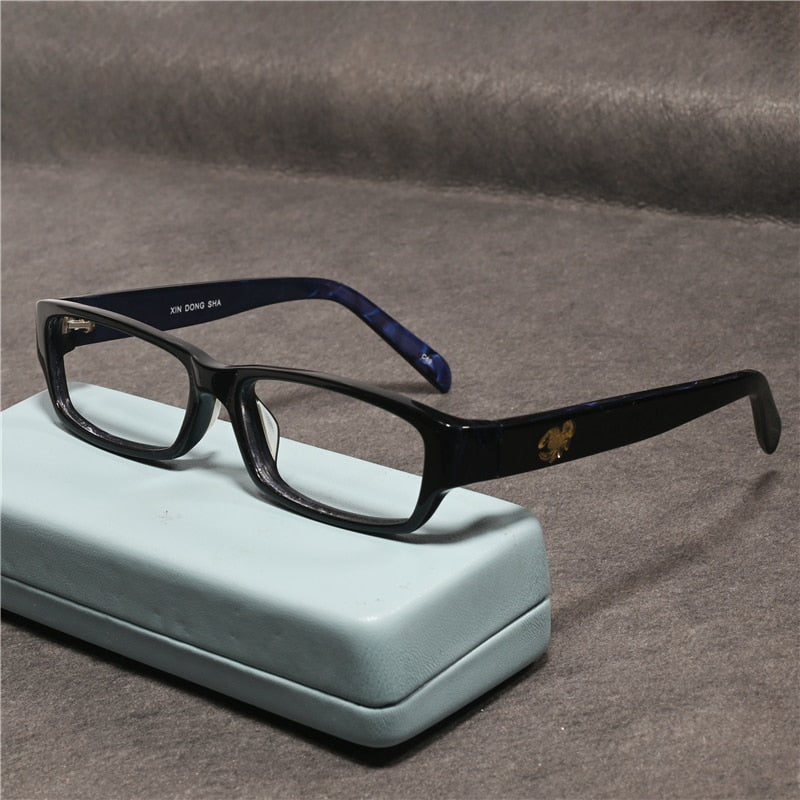Cubojue Unisex Full Rim Square Tr 90 Titanium Myopic Reading Glasses Reading Glasses Cubojue
