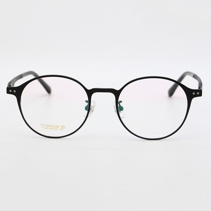 Bclear Unisex Full Rim Round Titanium Frame Eyeglasses My7180 Full Rim Bclear
