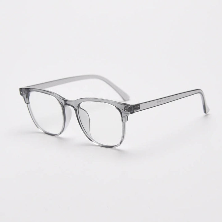 CCspace Unisex Full Rim Big Square Tr 90 Titanium Eyeglasses 55804 Full Rim CCspace Gray China