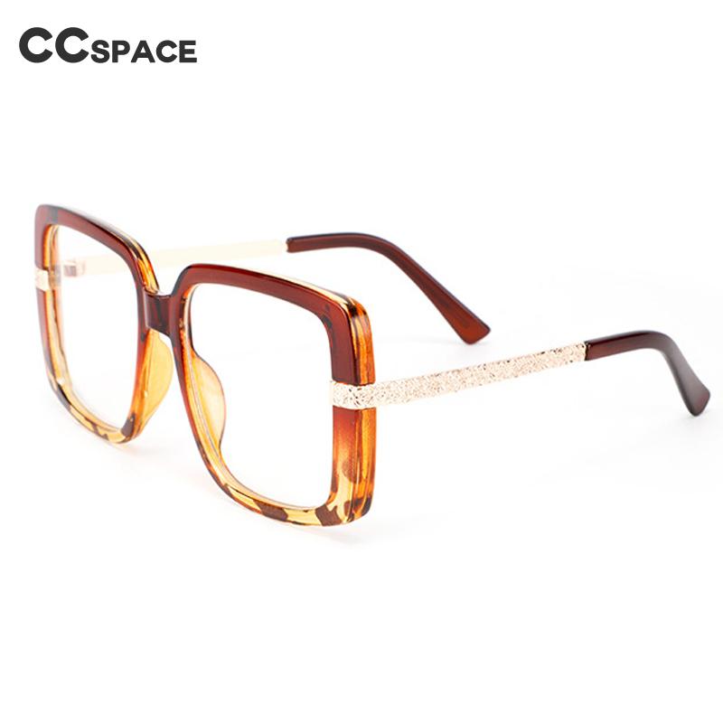CCspace Unisex Full Rim Oversized Square Tr 90 Eyeglasses 53218 Full Rim CCspace