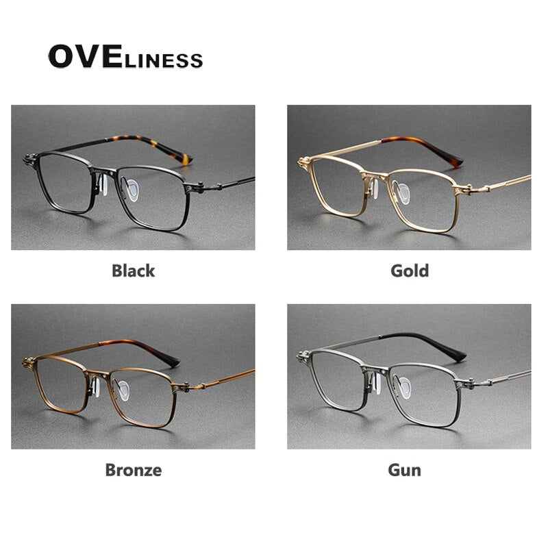 Oveliness Unisex Full Rim Square Titanium Eyeglasses 5890 Full Rim Oveliness