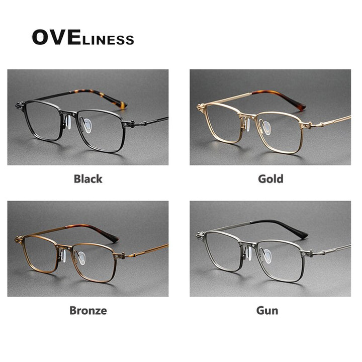 Oveliness Unisex Full Rim Square Titanium Eyeglasses 5890 Full Rim Oveliness