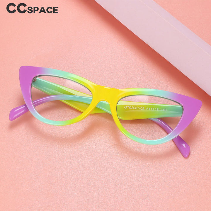 CCspace Women's Full Rim Cat Eye Acetate Eyeglasses 56373 Full Rim CCspace