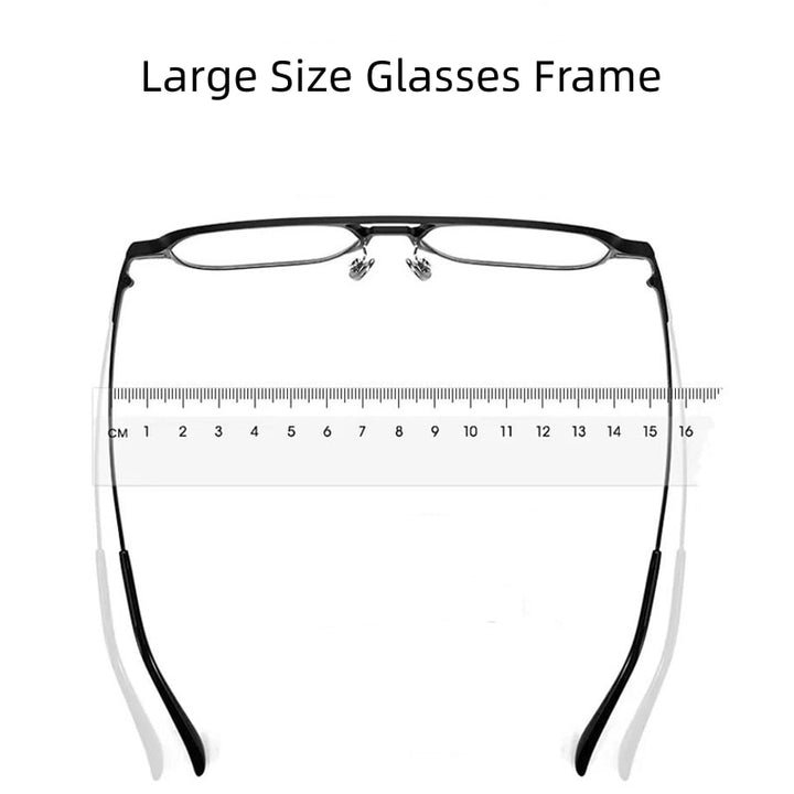 Yimaruili Unisex Full Rim Square  Aluminum Magnesium Titanium Eyeglasses Clip On Sunglasses 9908 With Clip Ons Yimaruili Eyeglasses
