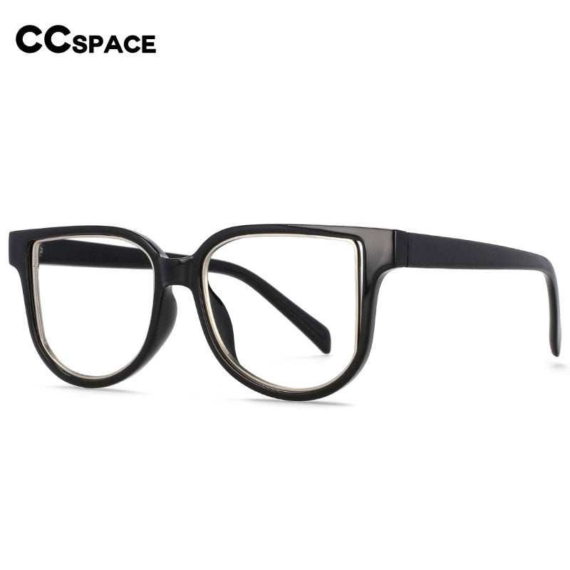 CCspace Unisex Full Rim Square Resin Frame Eyeglasses 54476 Full Rim CCspace