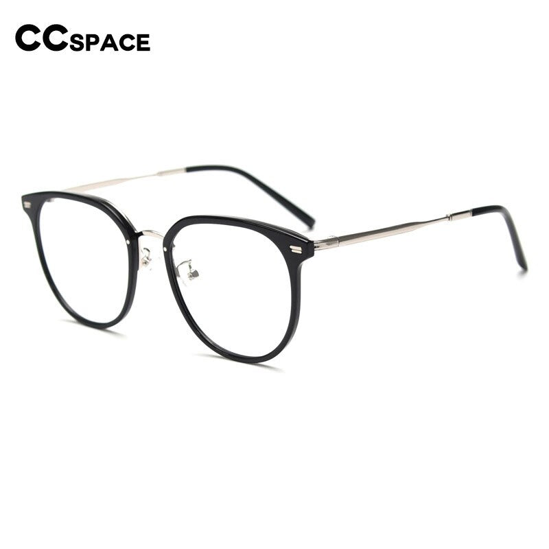 CCspace Unisex Full Rim Square Tr 90 Titanium Eyeglasses 55803 Full Rim CCspace