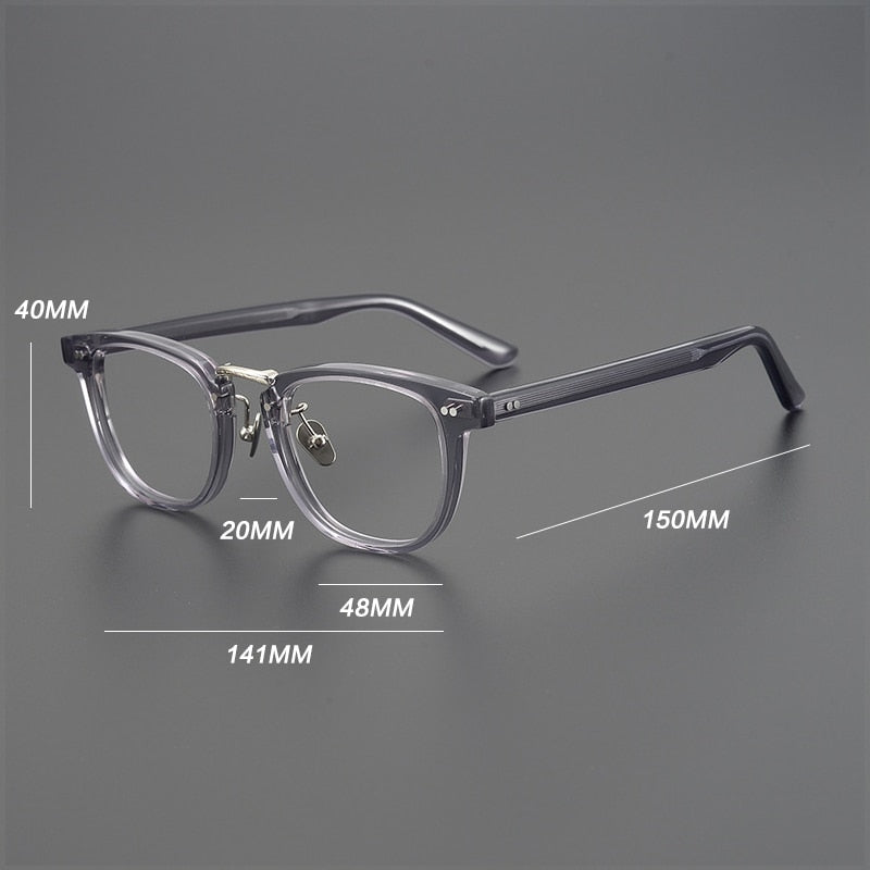 Gatenac Unisex Full Rim Square Acetate Eyeglasses Gxyj938 Full Rim Gatenac