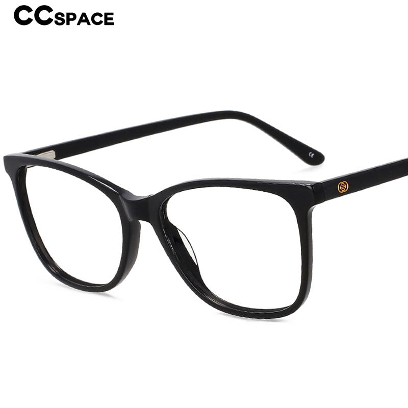 CCspace Unisex Full Rim Square Acetate Eyeglasses 55615 Full Rim CCspace
