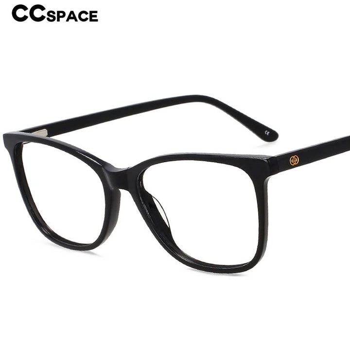 CCspace Unisex Full Rim Square Acetate Eyeglasses 55615 Full Rim CCspace