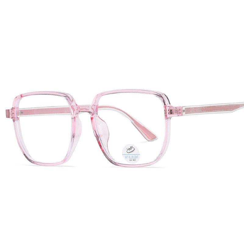 Reven Jate Unisex Full Rim Square Acetate Eyeglasses 81247 Full Rim Reven Jate pink