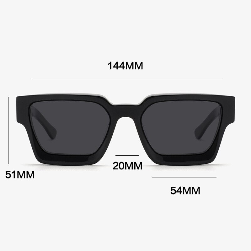Gatenac Women's Full Rim Rectangle Acetate Frame Polarized Sunglasses Tyj66 Sunglasses Gatenac